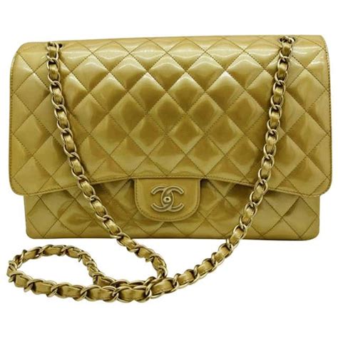 gold chanel bag large|chanel bag gold hardware.